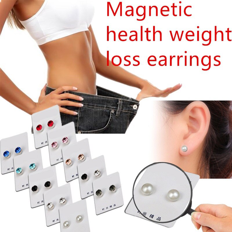 Weight Loss Earrings Healthy Stimulating Acupoints Stud Magnetic Therapy Health Care Slimming Tool 1 Pair Secondary image