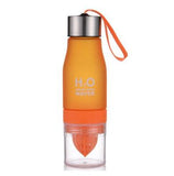 New Xmas Gift 650ml Water Bottle plastic Fruit infusion bottle Infuser Drink Outdoor Sports Juice lemon Portable Kettle