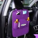 Car Seat Bag Organizer,Woolen Felt Seat Back Protectors for Kids,Storage Bottles,Tissue Box