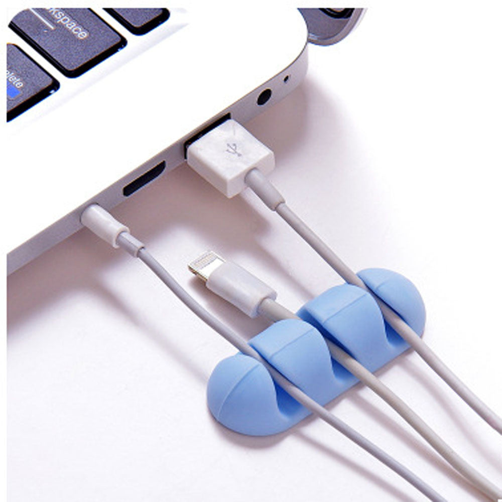 2 Pcs Cable Winder Stick-on Wire Headphone Headset Wire Wrap Cord Winder Organizer Cable Collector Silica HotTop