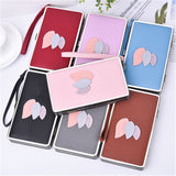 Tide leaf new long section of lychee pattern ladies wallet Korean casual lunch box clutch ladies' leather handbag purse