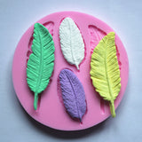 Feather Shape Collection 1 pc Cake Mold Silicone Fondant Soap Chocolate Decoration Mould Candy Jelly 3D Fondant Lace Mold