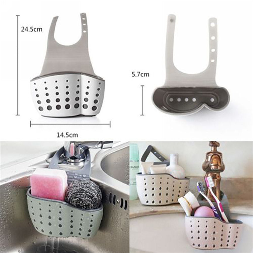 Sink Shelf Soap Sponge Drain Rack Bathroom Holder Kitchen Storage Suction Cup Kitchen Organizer Sink kitchen Accessories Wash