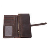 Long business and leisure hand holding High-quality cow leather multi-card purse Genuine Leather men's wallet