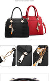 Fashion Women Handbags Tassel PU Leather Totes Bag Top-handle Embroidery Crossbody Bag Shoulder Bag Lady Simple Style Hand Bags