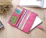 Fashion Luxury Brand Women Wallets Matte Leather Wallet Female Coin Purse Wallet Women Card Holder Wristlet Money Bag Small Bag
