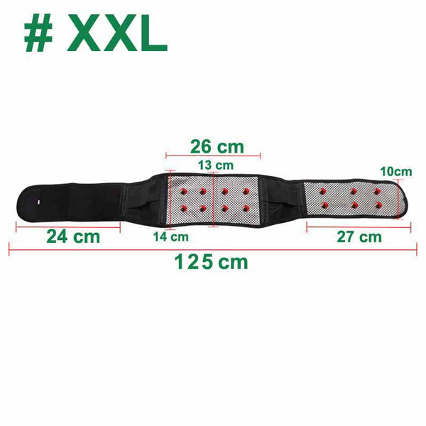 Tcare Adjustable Waist Tourmaline Self heating Magnetic Therapy Back Waist Support Belt Lumbar Brace Massage Band Health Care