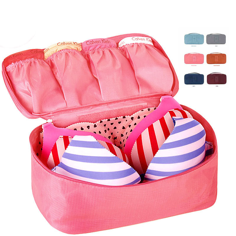 Storage Bags Family Organizador Moistureproof Waterproof Travel Accessories Nylon Save Space Antibiosis Underwear Bra Bag Main image