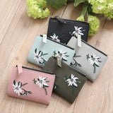 NEW women wallet small Embroidery Zipper Short Wallet Female Coin Purse Card Holders Handbag carteira feminina