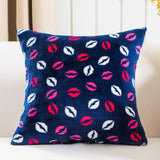 BZ118 Luxury Cushion Cover Pillow Case Home Textiles supplies Red Lips Plush decorative throw pillows chair seat