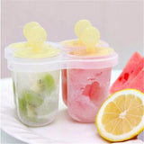 Summer 4 Cell Frozen Ice Cream Pop Mold Food-Grade Plastic Popsicle Maker Lolly Mould Tray Pan Kitchen DIY Random Color
