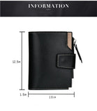 Elegant casual men's wallet vertical section multi-function card holder PU genuine multi-card buckle purse