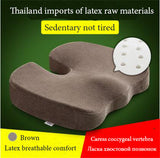 BZ907 Thailand Natural Latex Seat Cushion for Car Office Anti-hemorrhoids Beauty Buttock Cushions Christmas Gift