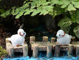 XBJ046 Landscape Mini 2pcs Cute Resin Crafts Decorations Simulation goat gardening decorative Christmas Garden Decor