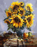 Sunflower Chrysanthemum Flowers Digital Painting Handpainted Oil Painting by numbers oil paintings chinese scroll paintings