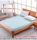 4Pcs/Set Bed Sheet Clip Bed sheet Belt Fastener Mattress Elastic Non-slip Clip Blanket Gripper White and Black