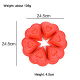 DlY 25*25*4.5cm 136g heart Shape Silicone Cake Mold Baking Tools Bakeware Maker Mold