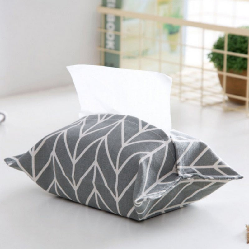 Cotton Linen Tissue Box Towel Napkin Dispenser Storage Bag Paper Holder Cover Tissue Case Home Car Desktop Organizer Secondary image