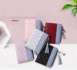 Tassels Zipper&Hasp Women Wallet For Coin Card Cash Invoice Fashion Lady Wallets Small Purse Short Solid Female Clutch Carteras