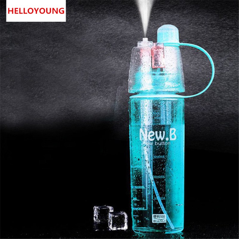 CJ129 Water bottle sport Spray bottle Cycling outdoor Moisturizing shaker Transparent Travel Plastic Water Camping Drinkware Main image