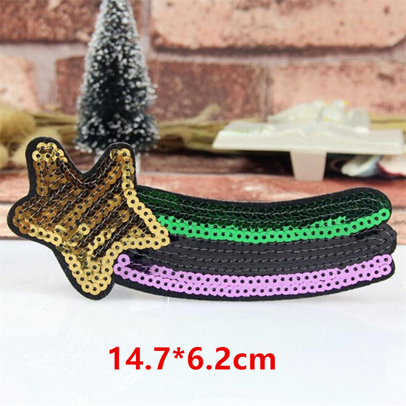 Cute Sequins Cartoon Fruit lip panda Patches embroidered patches for clothes wedding clothing DIY patchwork fabric