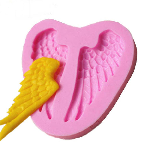 Silicone Cake Mold Birthday Cake Decorating Angel Wings Bakeware Fondant Baking Chocolate Soap Mold