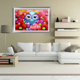 DIY 5D Full Diamond Embroidery The Cute Owl Round Diamond Painting Cross Stitch Kits Diamond Mosaic Home Decoration