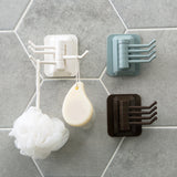 Rotary 4-Hook kitchen bathroom wall rack towel rack without screw and trackless hook drop shipping