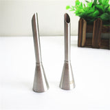 Stainless Steel 1 pc Puff Nozzle Tip Long Cake Decorating Tip Sugar Craft Icing Piping Pastry Tips Puff Syringe Machine