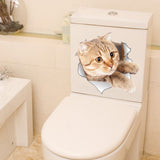 Cat PVC 3D Wall Sticker Waterproof Dog Wall Sticker For Kids Rooms Cat Switch Sticker Home Decor Living Room Freeshipping