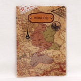 New World Trip Map Travel Passport Covers for Men , PVC Leather ID Card Bag Passport holder Passport Wallets 14*10cm