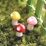 XBJ001 Mini 10 pcs Mushroom Garden Ornament Resin Crafts Decor Mushrooms Terrarium Figurines Fairy Garden Party Garden