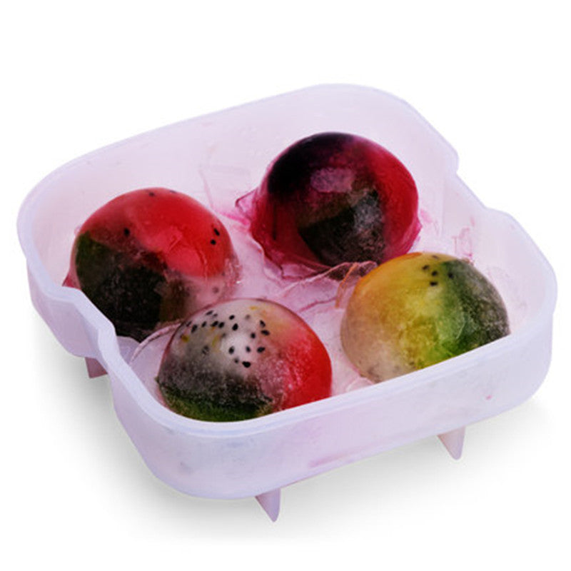 Ice Balls Maker Utensils Gadgets Mold 4 Cell Whiskey Cocktail Premium Round Spheres Bar Kitchen Party Tools Tray Cube