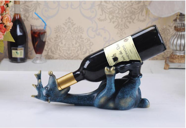 European Resin Drunk Deer Wine Rack Livingroom Office Wine Bottle shelf Home Furnishing Decoration Modern Wine Holder Crafts