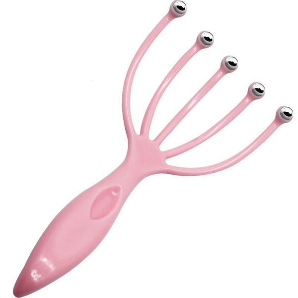 Five Finger Relax Massager Head Hair Held SPA Scalp Neck Stress Release Head Physician Steel Ball Massage Relaxation 1Pc