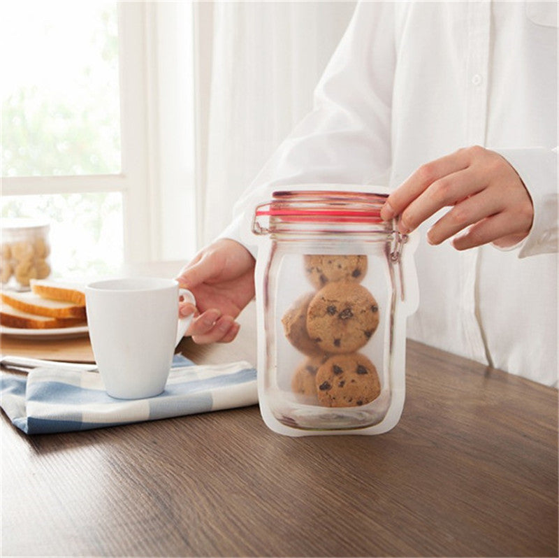 Bottle shape storage Clear Bag Plastic Baggy Grip Self Seal Resealable Reclosable Zip Lock Bag For Home Sundries Storages