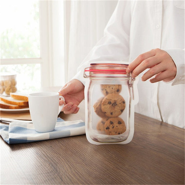 Bottle shape storage Clear Bag Plastic Baggy Grip Self Seal Resealable Reclosable Zip Lock Bag For Home Sundries Storages