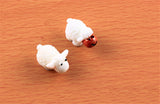 XBJ064 Landscape Mini 2pcs Cute Resin Crafts Decorations Simulation lovers sheep white sheep sheep goat