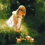 HELLOYOUNG Digital Painting picture drawing  Painting Tease ducks by numbers oil paintings chinese scroll paintings Home Decor