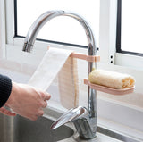 Hot Sink Hanging Storage Rack Storage Holder Sponge Bathroom Kitchen Faucet Clip Dish Cloth Clip Shelf Drain Dry Towel Organizer