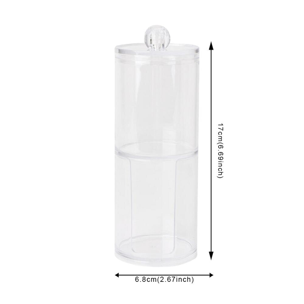 Acrylic Multifunctional Round Qtip Container Cosmetic Makeup Cotton Pad Organizer Jewelry Storage Box Holder and Candy Jars