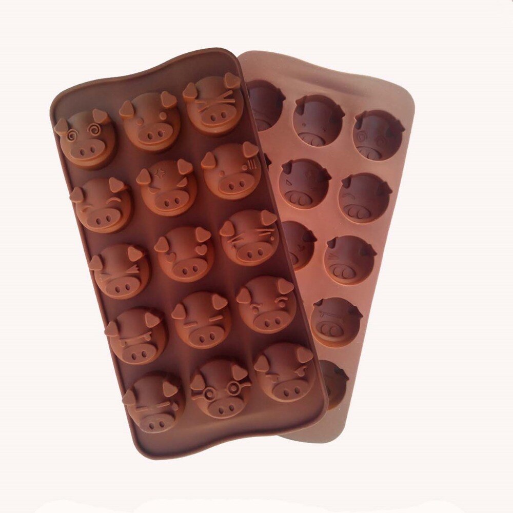 Pighead Shaped For Chocolate Mold, Grade Silicone Mold, Lively Expressions, Environmental Protection Cake Tools Main image