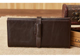 Long business and leisure hand holding High-quality cow leather multi-card purse Genuine Leather men's wallet