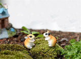 XBJ038 Landscape Mini 2pcs Cute Resin Crafts Decorations Simulation hamster gardening decorative Christmas Garden Decor