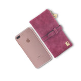 New Fashion Elegant Women Wallets Drawstring Nubuck Zipper Luxury Brand Famous Designer Card Wallet Women Purse PU Wallet Female