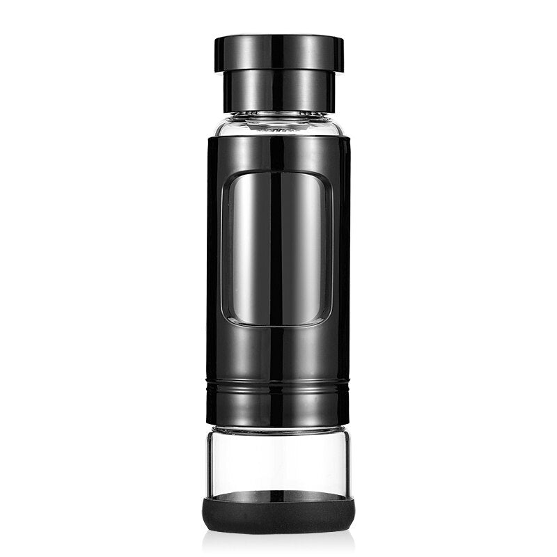 High quality 430ML Glass water bottle with tea infuser water tea bottle heat-resisting 4 colors Secondary image