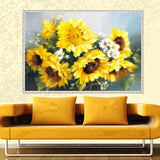 DIY Partial 5D Diamond Embroidery The Sunflower Round Diamond Painting Cross Stitch Kits Diamond Mosaic Home Decoration