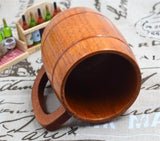 1pc Classic Style Natural Wood Cup Wooden Beer Mugs Drinking For Party Novelty Gifts Eco-friendly 350ml