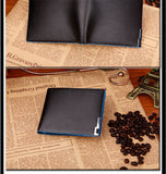 Korean hit color High quality PU leather clutch Short wallet color purse money clamps purse for men
