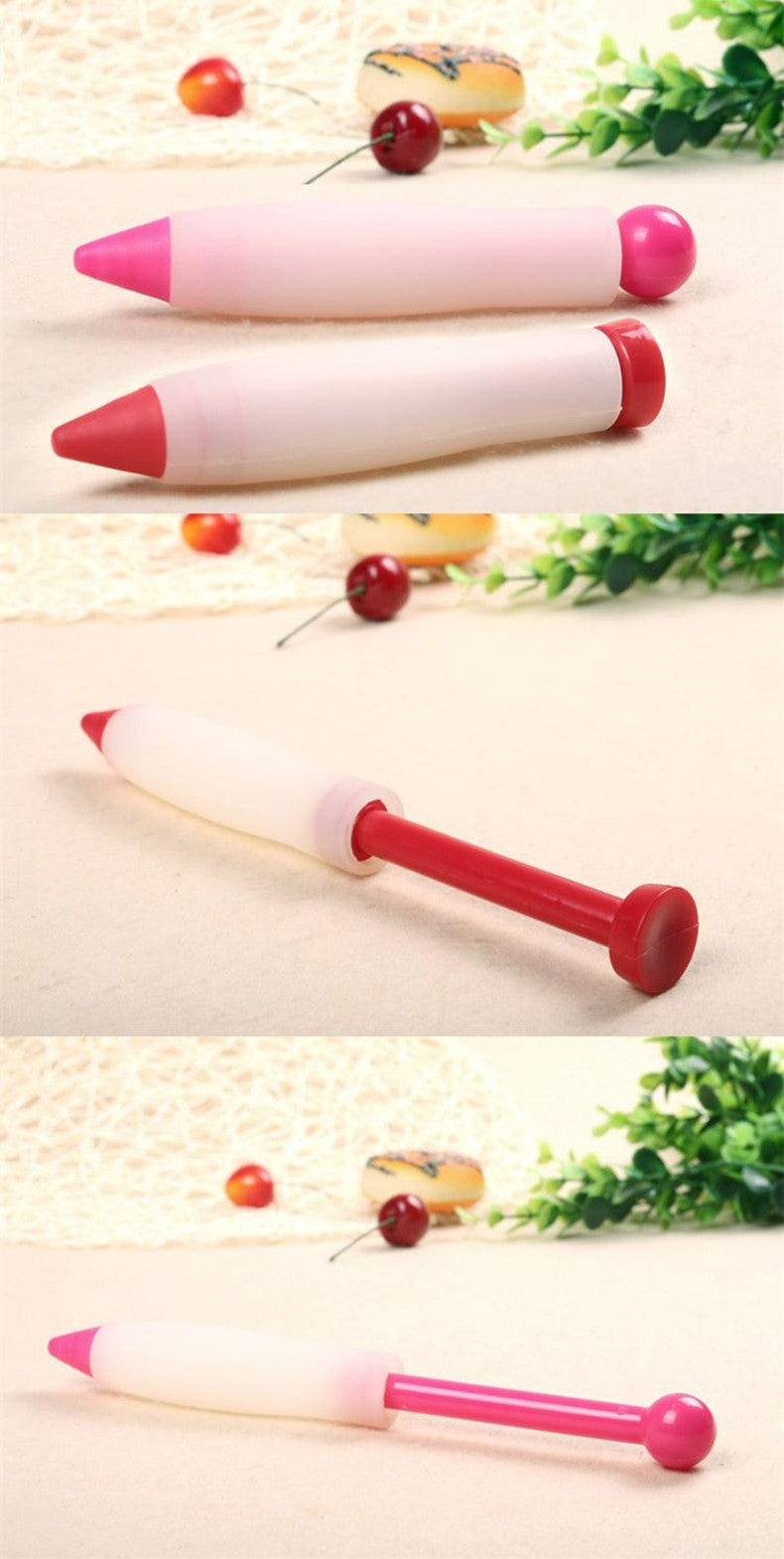 Kitchen Silicone Cake Cookie Pastry Icing Decorating Syringe Cream Chocolate Plate Pen